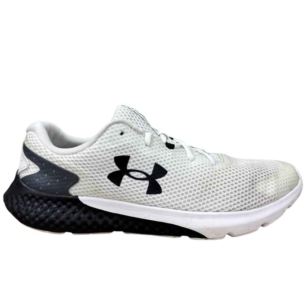Under Armour Charged Rogue 3 White Black Mens 13 Running Shoes Athleisure Street